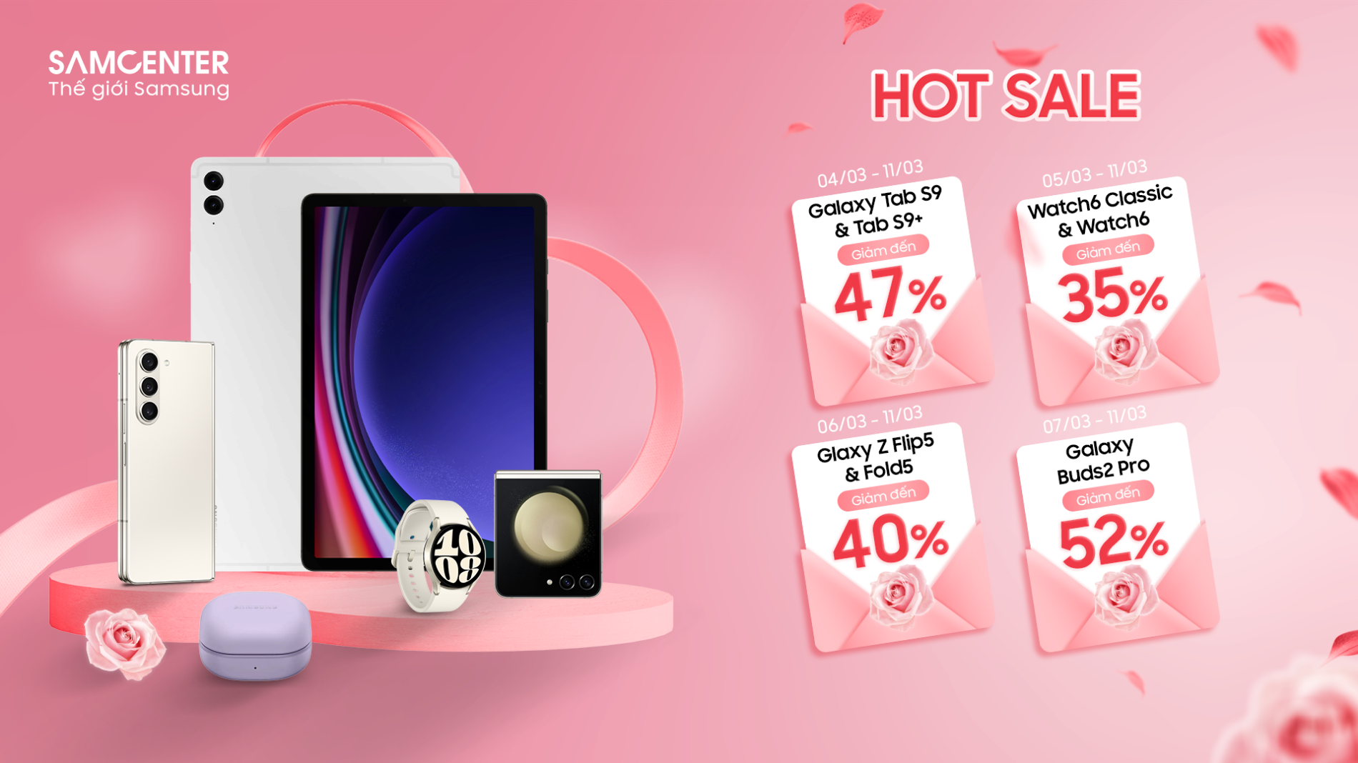 Hình ảnh cho danh mục Hot Sale Tháng 3: Điện Thoại, Máy Tính Bảng, Tai Nghe Giảm Mạnh Đến 52%